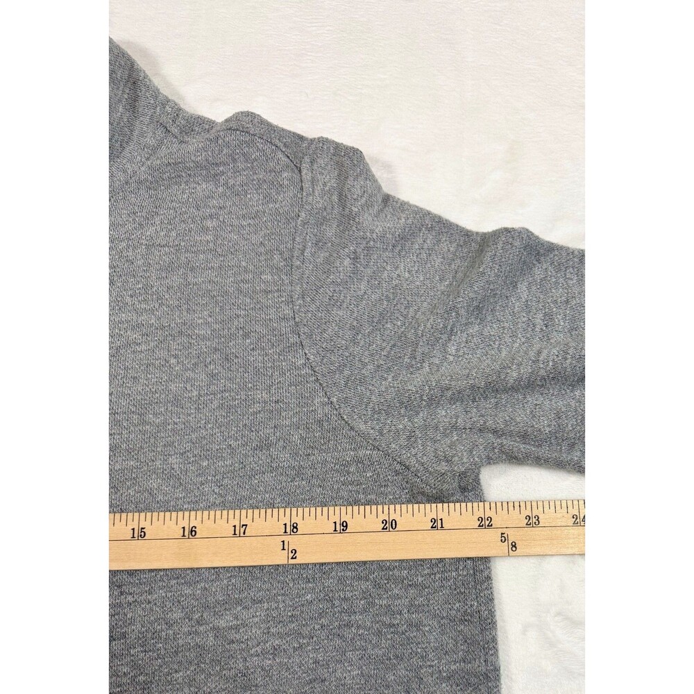 Vineyard Vines Womens L 1/4 Zip Pullover Oversized Gray Pouch Pocket Sweatshirt - Picture 4 of 5